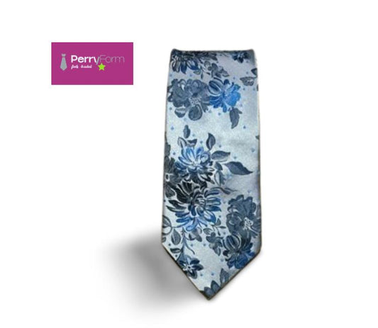 Blue-printed-flowered-TIE