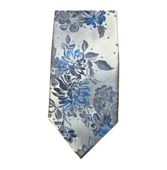 Blue-printed-flowered-TIE